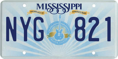 MS license plate NYG821