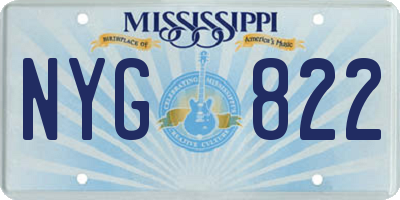 MS license plate NYG822