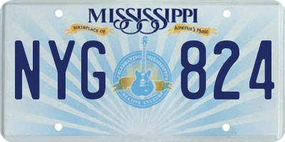 MS license plate NYG824