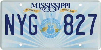 MS license plate NYG827