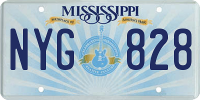 MS license plate NYG828