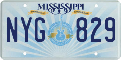 MS license plate NYG829