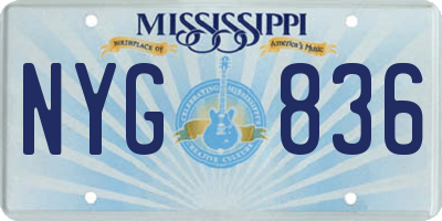 MS license plate NYG836
