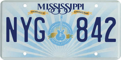 MS license plate NYG842