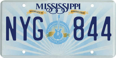 MS license plate NYG844