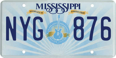 MS license plate NYG876