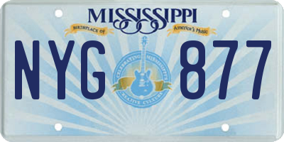 MS license plate NYG877
