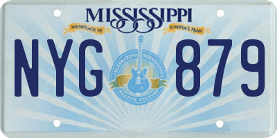 MS license plate NYG879