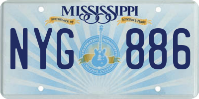 MS license plate NYG886
