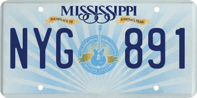 MS license plate NYG891