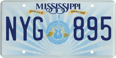 MS license plate NYG895