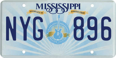 MS license plate NYG896