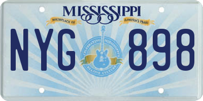 MS license plate NYG898