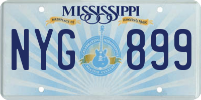MS license plate NYG899