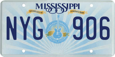MS license plate NYG906