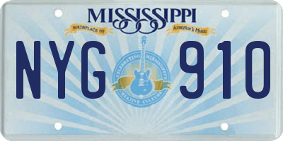 MS license plate NYG910