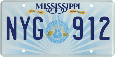 MS license plate NYG912