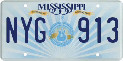 MS license plate NYG913