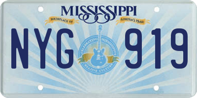 MS license plate NYG919