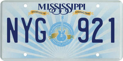 MS license plate NYG921