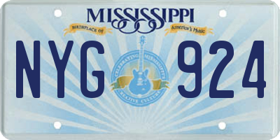MS license plate NYG924