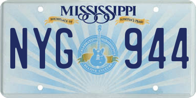 MS license plate NYG944