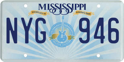 MS license plate NYG946