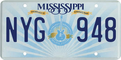 MS license plate NYG948