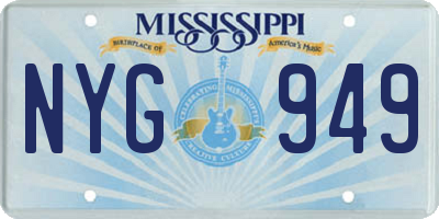 MS license plate NYG949