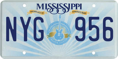 MS license plate NYG956