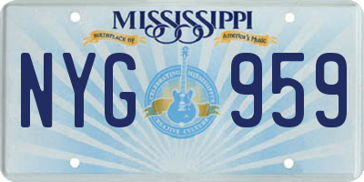 MS license plate NYG959