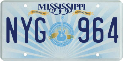 MS license plate NYG964
