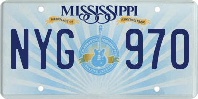 MS license plate NYG970