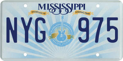 MS license plate NYG975