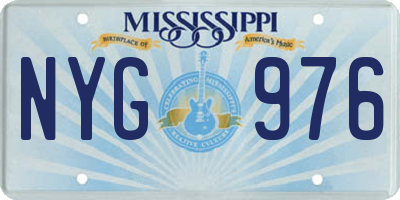 MS license plate NYG976
