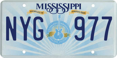 MS license plate NYG977