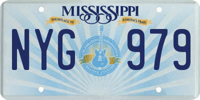 MS license plate NYG979