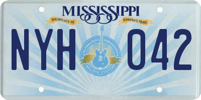 MS license plate NYH042