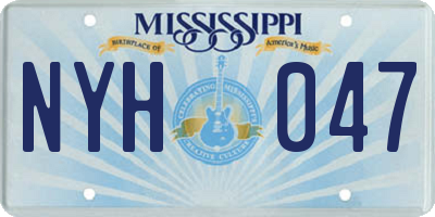 MS license plate NYH047