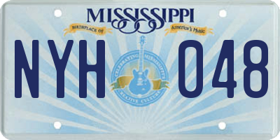 MS license plate NYH048