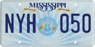 MS license plate NYH050
