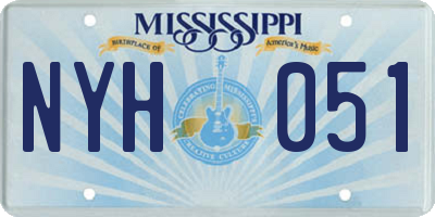 MS license plate NYH051