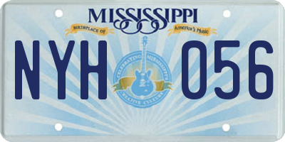 MS license plate NYH056