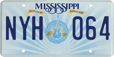 MS license plate NYH064