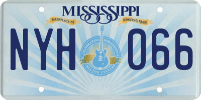 MS license plate NYH066