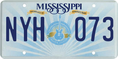 MS license plate NYH073