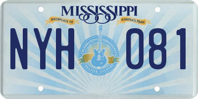 MS license plate NYH081