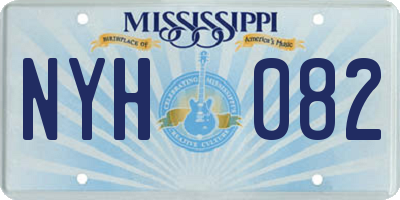 MS license plate NYH082