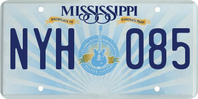 MS license plate NYH085