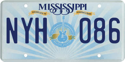 MS license plate NYH086